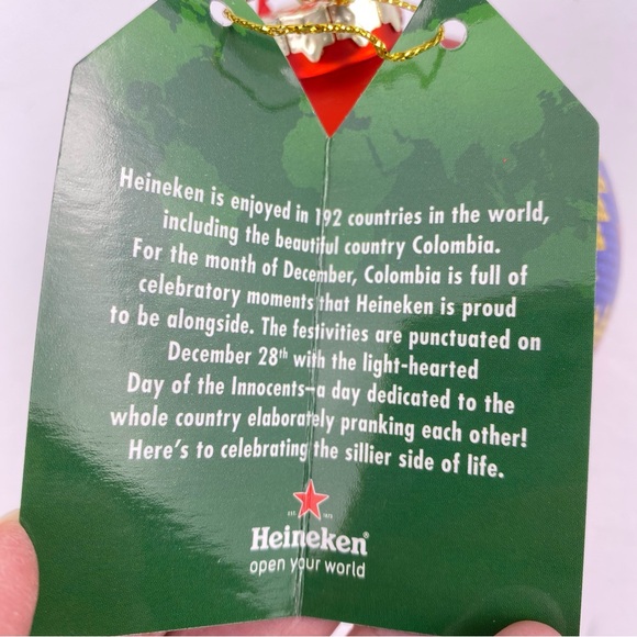 Heineken Christmas Ornaments Lot of Two Beer Advertising Collectibles in Box - Picture 10 of 10